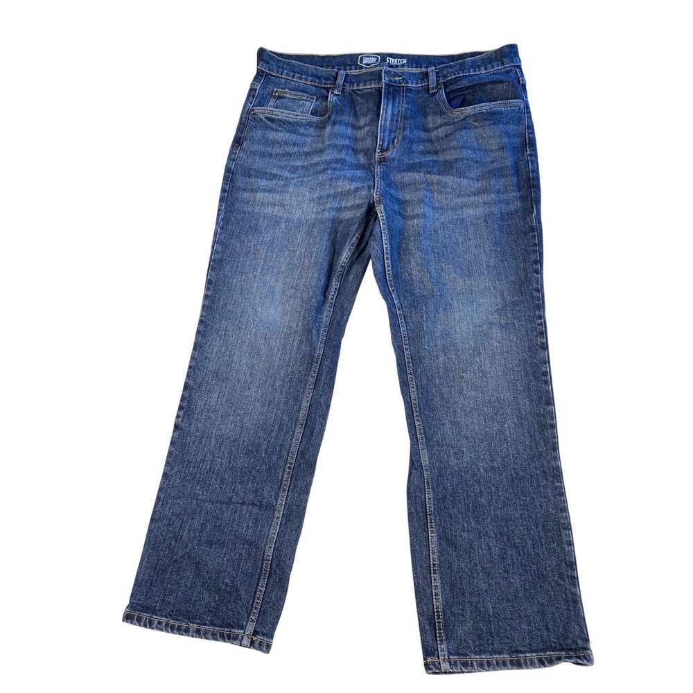 Berkley Jensen Stretch Comfort Jeans Mens 36x29 Blue Denim Bootcut Relaxed Fit